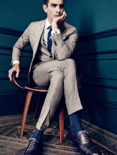 秋冬狂欢5折 德国FALKE鹰客 No. 6羊毛桑蚕丝中筒男袜 14451