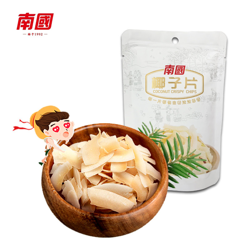 南国椰子片33g海南特产椰子干脆片装椰香零食休闲食品