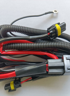 汽车大灯加强线组H1H3H7H119005氙气灯安定器LED灯继电器电瓶线