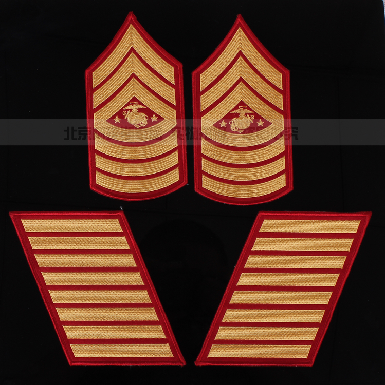 美国陆战队礼服 总士官长衔 32年年限条套装 usmc 臂章