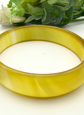 正品特价纯天然黄玛瑙水晶手镯内径56.5mm女礼物一物一图A15-175