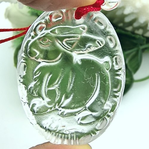 大展宏图（兔）天然白水晶生肖兔吊坠挂件一物一图A45-98