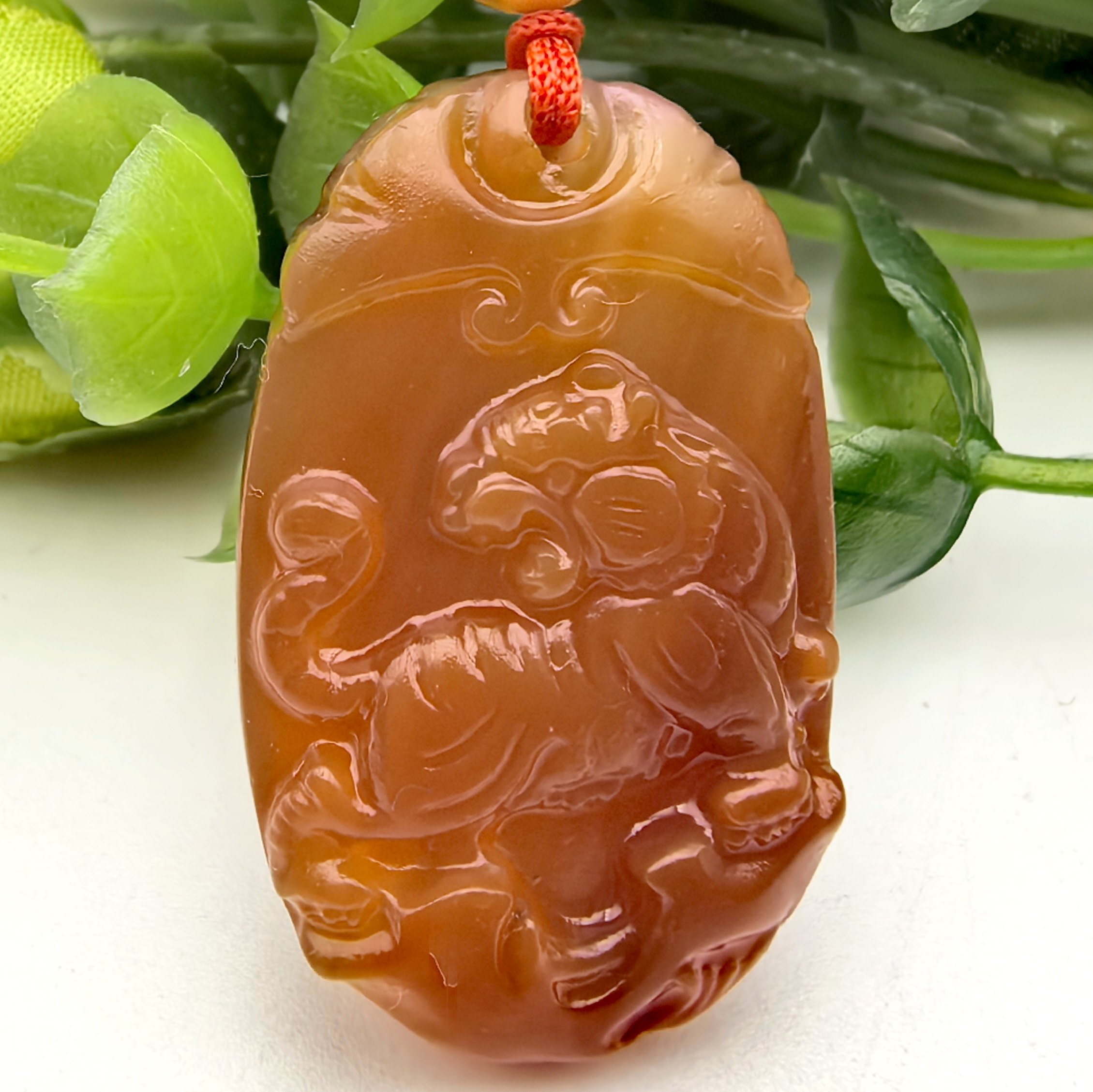 福虎呈祥天然红玉髓玛瑙生肖虎吊坠挂件护身符一物一图A46-36,珠宝/钻石/翡翠,颈饰,淘宝优惠券,粉丝福利购,淘宝优惠卷