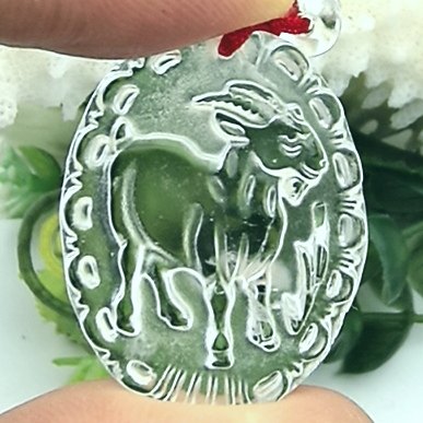 喜羊羊天然白水晶生肖羊吊坠挂件护身符本命佛一物一图A45-108