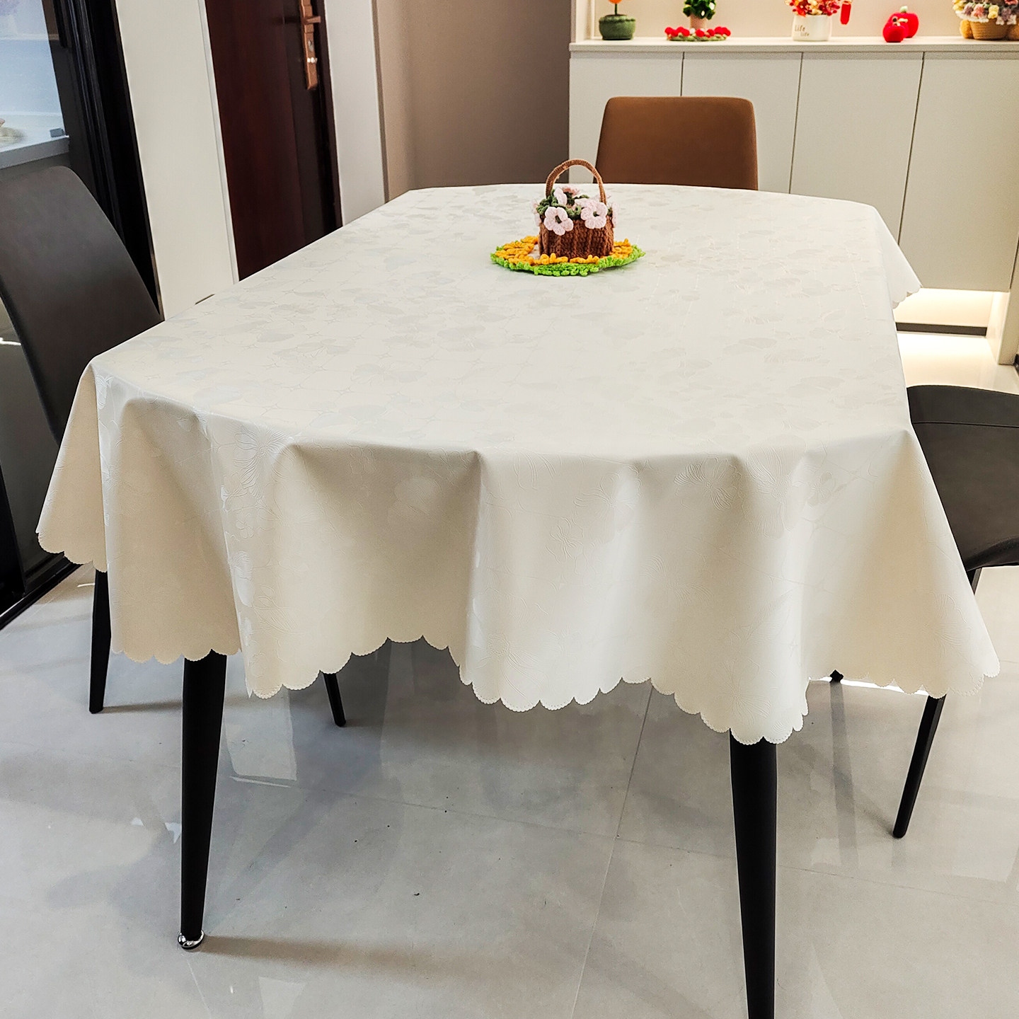 椭圆形桌布防水防油叠椭圆形桌布