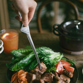 日本进口烧烤夹不锈钢细头夹野营烤肉夹食品夹加长油炸夹家用料理