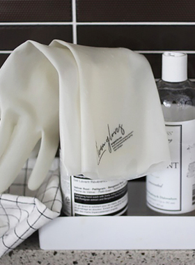 丁腈橡胶手套厨房洗碗手套家务清洁防水护手简约纯白北欧风ins款