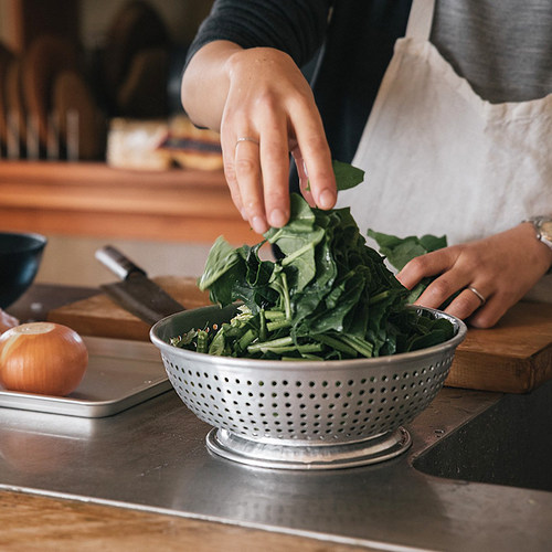 沥水篮洗菜篮瓜果收纳篮铝篮复古