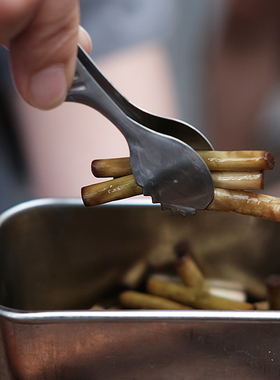日本进口不锈钢泡菜夹迷你食物夹日式轻便好用小号茶叶夹冰块夹子