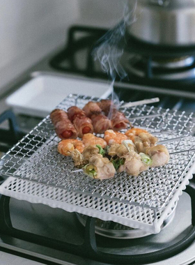 包邮日本进口陶瓷烤网吐司面包烤架烤鱼烤肉烧烤架日式年糕烧烤网