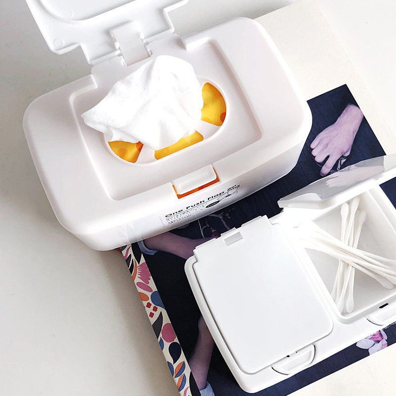 日本进口小物收纳盒桌面化妆棉签牙线储物整理盒按压式弹盖湿巾盒,收纳整理,桌面收纳盒,淘宝优惠券,粉丝福利购,淘宝优惠卷