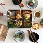 韩国进口不锈钢日式 鱼饼锅带分格野营聚餐大容量汤锅 关东煮锅韩式