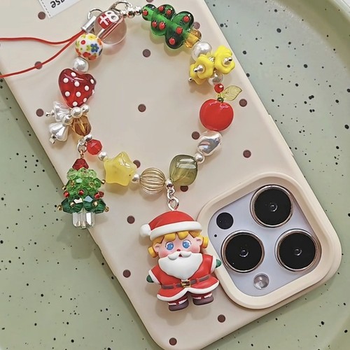 原创可爱QOQO圣诞老人少女心手机链相机车包挂件女生闺蜜礼物冬季