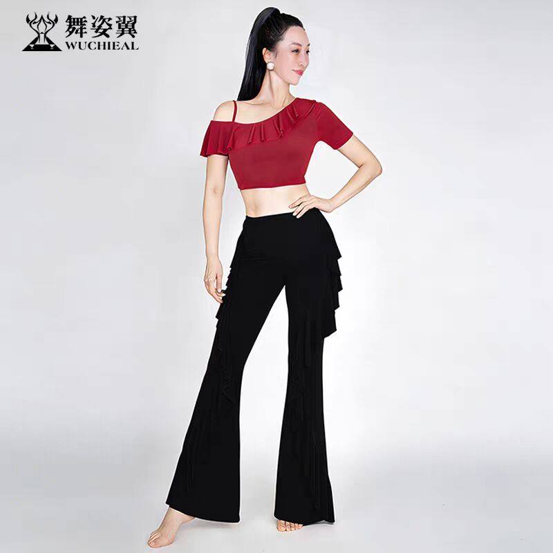 舞姿翼肚皮舞练功练习服单裤上衣