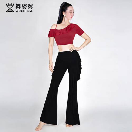 舞姿翼肚皮舞练功练习服单裤上衣
