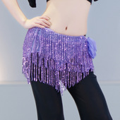 舞娘2025秋冬新款 肚皮舞腰链臀巾珠片流苏亮片腰封腰带舞蹈演出