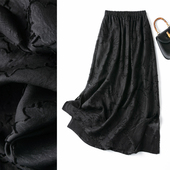 真丝开叉直筒半身裙 桑蚕丝韵味十ZU 篙奢 过泥剪花绡香云纱