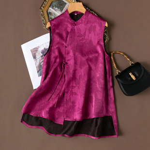 透气花罗香云纱!文艺国风!新中式气质!古色古香!真丝背心马甲