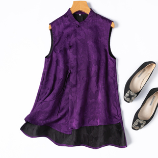 透气花罗香云纱！文艺国风！新中式气质！古色古香！真丝背心马甲