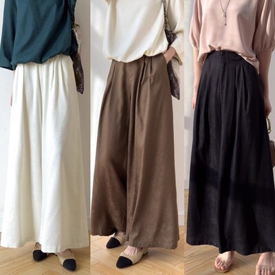 早秋新品绢丝裤！真丝裙裤阔腿裤