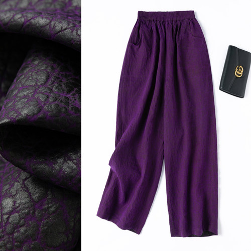 双面穿！紫老龟！真丝香云纱裤子