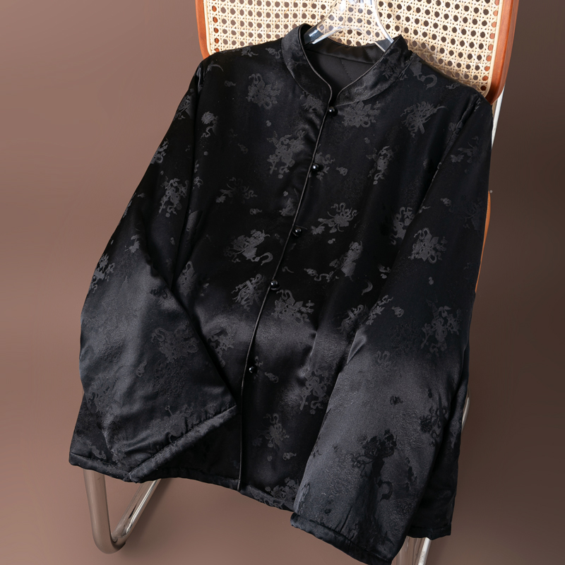 双面穿外套！桑蚕丝立领国风开衫