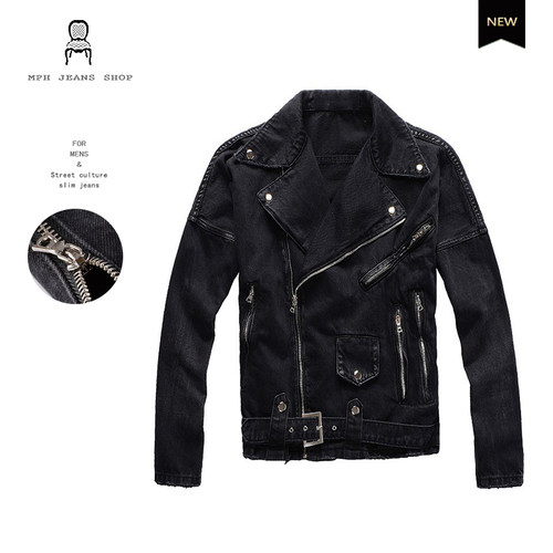 潮流个性jacket外套朋克风斜拉链