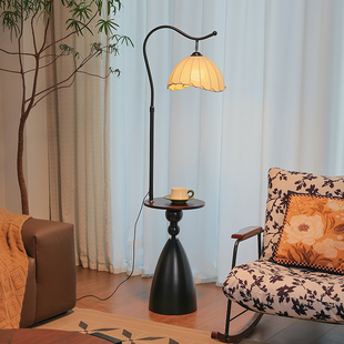 妃饰中古风置物架圆桌落地灯客厅卧室床头柜装饰灯酒店茶几氛围灯