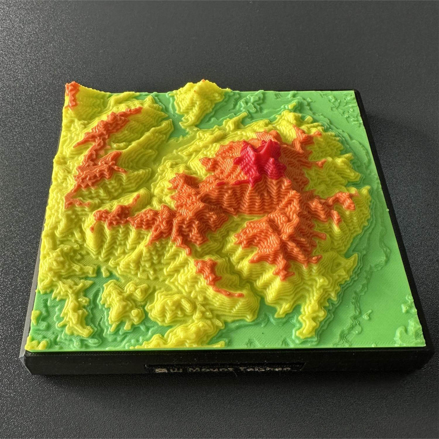 3D打印模型分层设色地形图初高中教学用具等高线地形图基础上绘制