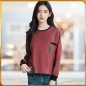 大牌清仓捡漏专柜女士春秋纯棉卡通长袖 特卖 T恤内搭上衣9240