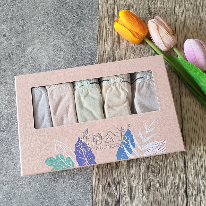 5条装恋艳公主舒适包臀精品高弹女内裤无缝中腰简约三角裤73003