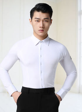 丹宝罗国标舞舞服摩登舞交谊舞拉丁舞男舞衣华尔兹成人练功服长袖
