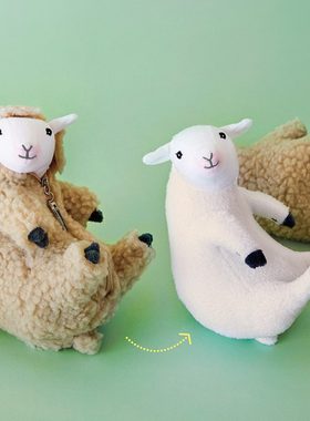 现日本正品芬理希梦YOU+MORE六甲山牧场剃毛小羊绵羊玩偶公仔礼物