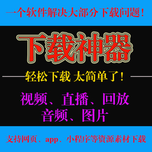 秋风下载器小程序网页视频mp4直播回放图片音频提取下载工具软件