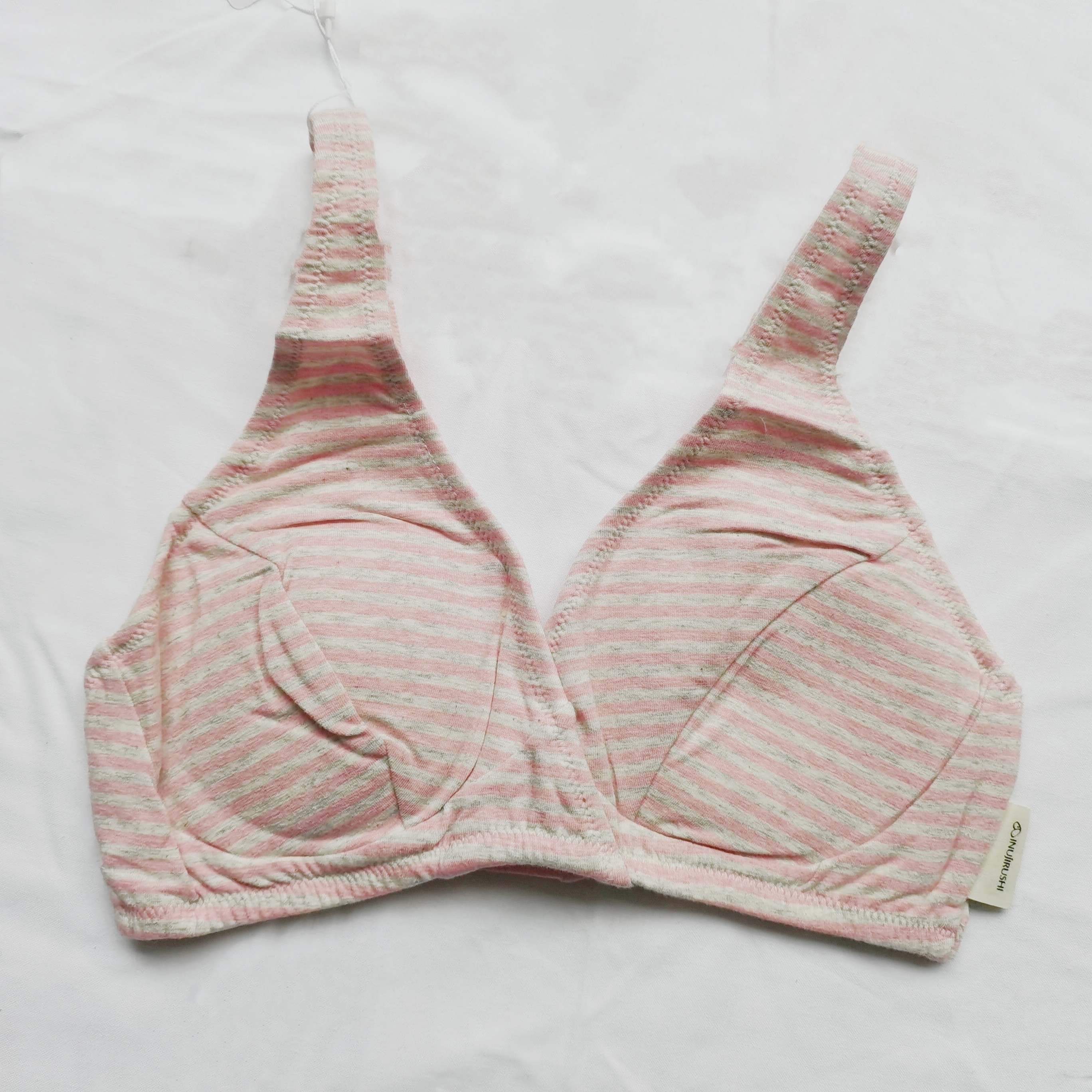 断码CANLEMON孕妇装条纹犬印文胸日本内衣可哺乳纯棉专柜