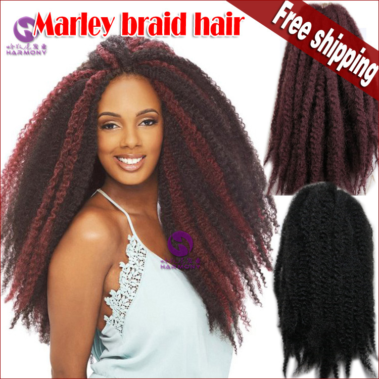 Marley braiding hair Afro twist braids Afro kinky麻花辫 脏辫