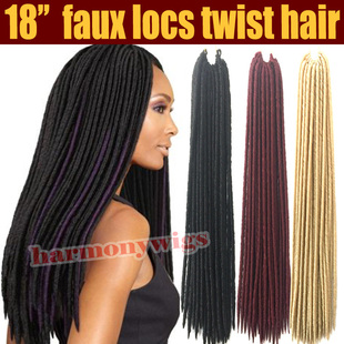 雷鬼脏辫soft dread lock twist hair Faux Locs crochet braids