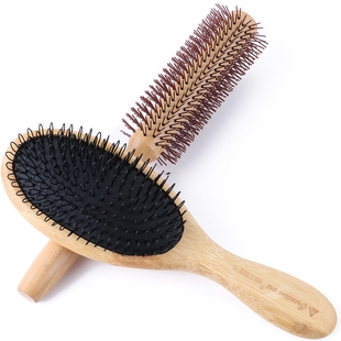 哈默尼化妆梳鬃毛滚梳竹柄圆环梳假发梳子创艺梳子美发店通用木梳