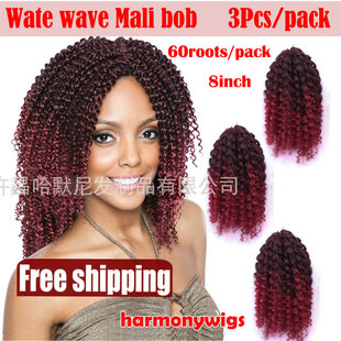 Afro Kinky Curly Twist Marley Crochet Braids Hair 脏辫假发