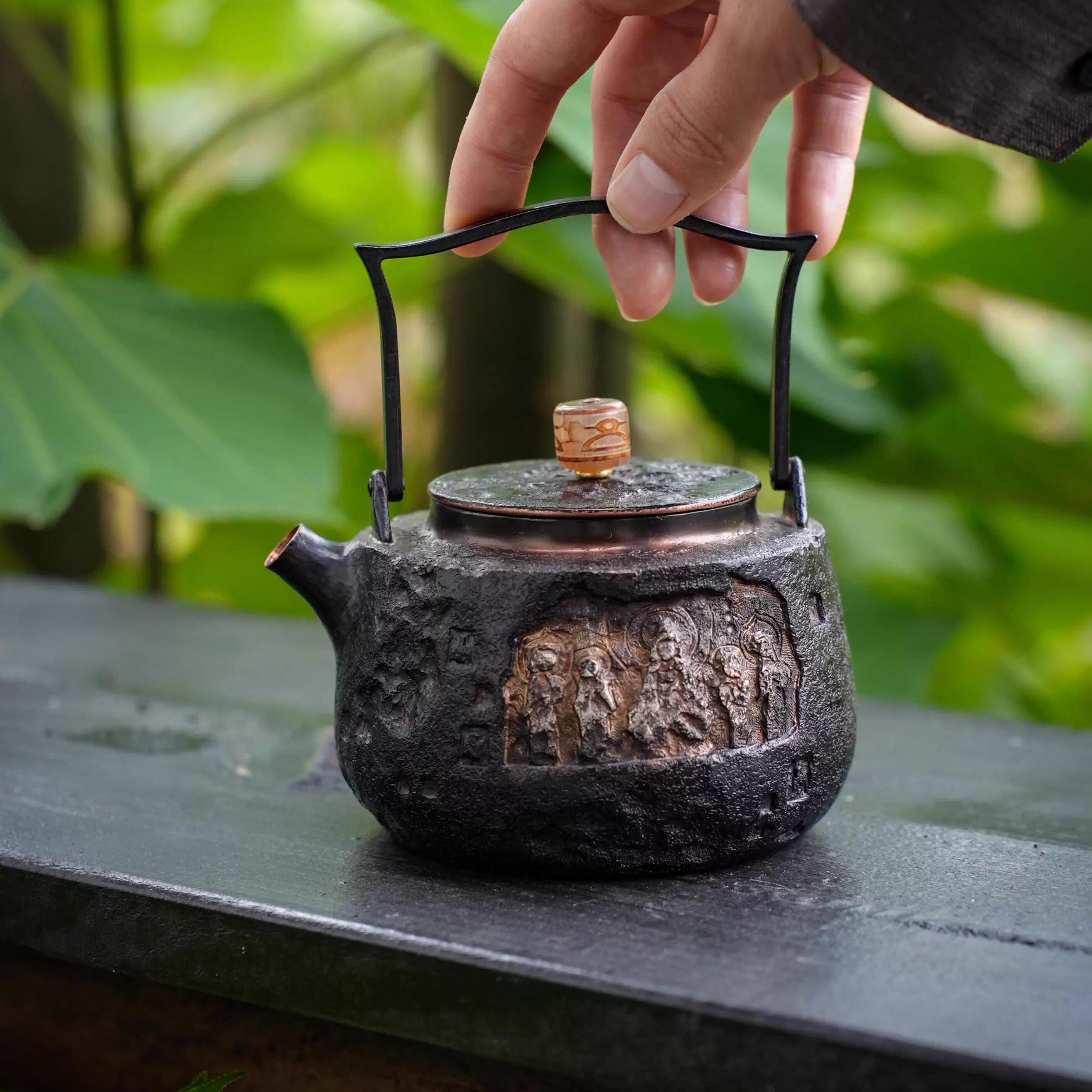 手工复古紫铜小泡壶敦煌泡茶壶一张打烧水壶纯铜泡茶煮茶功夫茶具