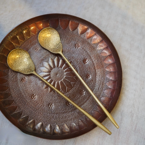 手工黄铜勺饭勺搅拌勺手工福禄勺