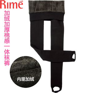 Rime韵魅加厚丝袜冬季加绒一体袜裤黑色连裤袜打底袜踩跟1P30481