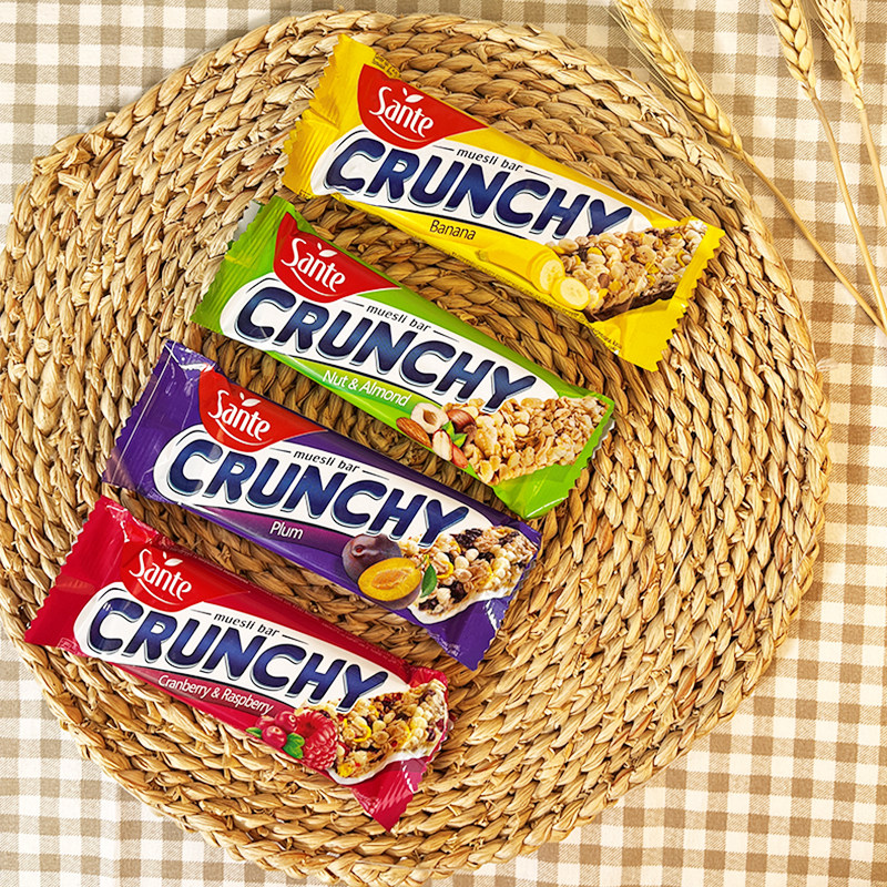 sante三特香蕉巧克力坚果燕麦谷物棒便携式代餐饱腹下午茶点心