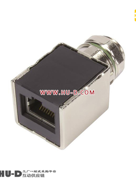 HARTING浩亭21033812401圆形M12连接器D型4P转RJ45网口座