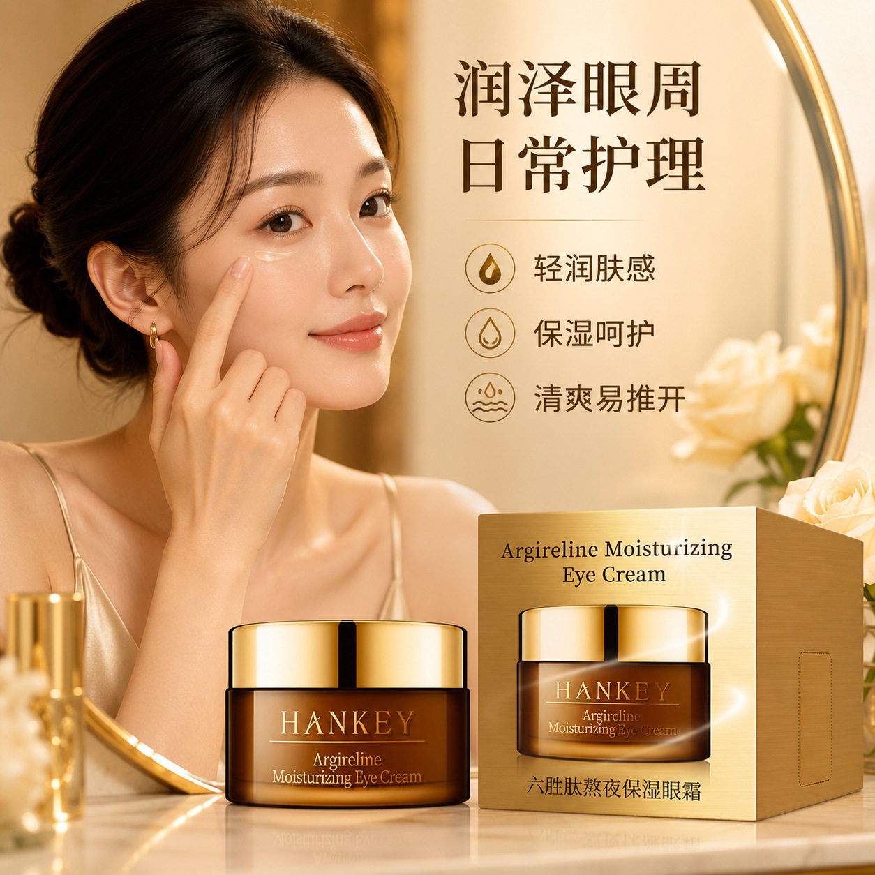 韩纪六胜肽眼霜30g补水保湿滋润嫩肤眼部护理护肤品厂家一件代发