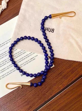 Sophine buhai天然玛瑙项链小众红纹石珍珠手工串珠高级感锁骨链