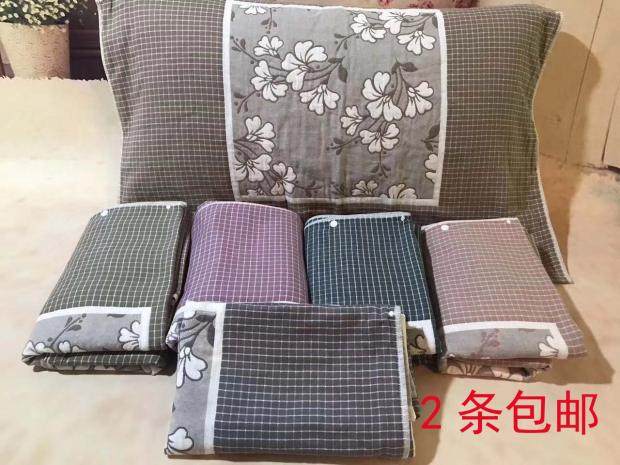 外贸纯棉四层纱布花朵方格透气吸汗家用可半套枕巾一条,床上用品,枕巾,淘宝优惠券,粉丝福利购,淘宝优惠卷