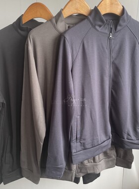 SSH棉质莫代尔含蛋白柔软顺滑男女士保暖运动开衫夹克外套上衣