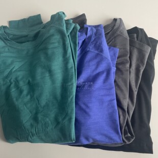 澳洲羊毛轻暖男女士T恤户外运动吸湿排汗干爽保暖打底长短袖 微瑕