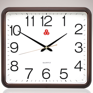 上海三五牌钟表挂钟客厅2025新款家用时钟挂墙石英钟现代简约方形